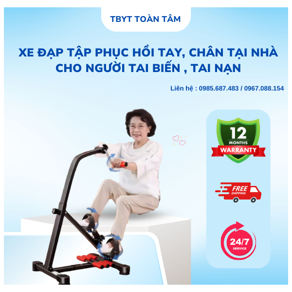 Xe đạp tập tại nhà kết hợp tay chân – phục hồi chức năng