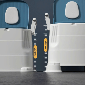 Bồn cầu di động thông minh - Bô vệ sinh cho người già, người khó vận động, tay vịn chắc chắn, tải trọng 100kg